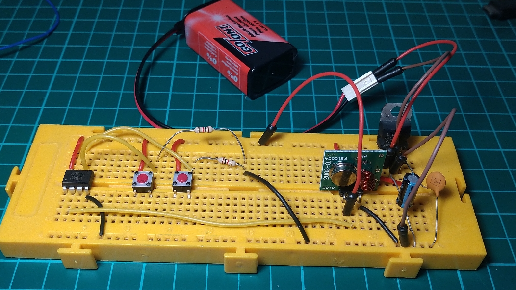 Sending sensor data wireless (433MHz) with an Attiny85 or Attiny45 with  Manchestercode